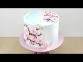 cherry blossom cake with hand piped buttercream flowers georgia s cakes