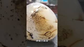 完完整整的一块海洋玉髓，360度欣赏石头图案，玉髓如何保养？   西瓜视频 #013