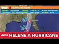 Helene becomes a hurricane