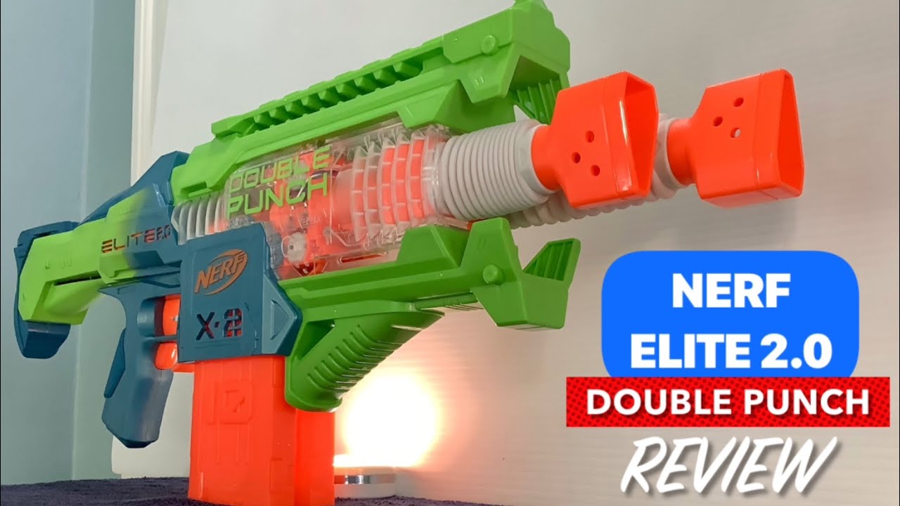 NERF Elite 2.0 DOUBLE PUNCH - Full Review - Firing Demo And FPS Test ...