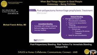 Post-polypectomy bleeding: Risk factors for immediate \u0026 delayed bleeding, precaution \u0026 management