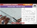 Engineering Drawing | Isometric Projections Problem 36 | Learn with Nikhil