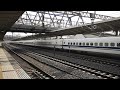 米原駅に停まる新幹線 shinkansen at maibara station