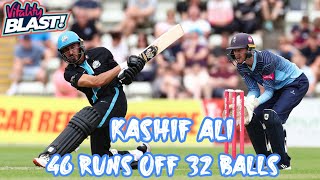 Kashif Ali scored 46 runs off 32 balls with 4 fours & 2 sixes in the Vitality T20 Blast 2022.