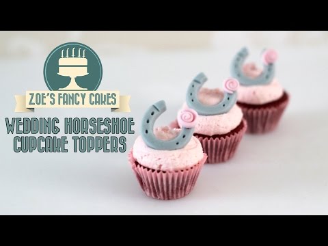 Wedding cupcakes: fondant horseshoe cake toppers Wedding cupcakes: fondant horseshoe cake toppers