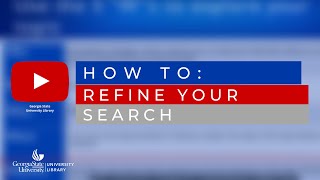 Refining your search
