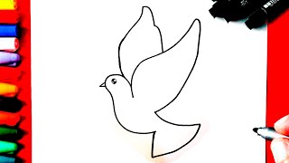 HOW TO DRAW THE DOVE OF PEACE- EASY EASY