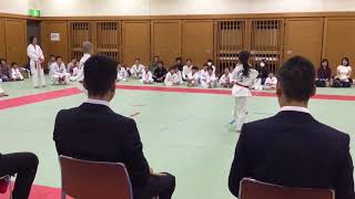 第4回大阪府テコンドー選手権大会トゥル小学生以下青赤帯決勝