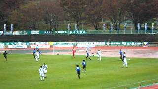 JFL2011後期14節　ブラウブリッツ秋田vs松本山雅FC　松本PK獲得シーン②