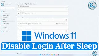✅ How To Disable Required Sign in When Computer Wakes up From Sleep Windows 11