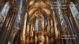 J.S. Bach - Toccata & Fugue in D minor BWV 538  “Dorian” - Fugue       　  Cubase Pro13 & YAMAHA MODX