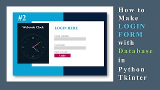 How to make Login Form with Database in Python Tkinter #part2 #Python #Database