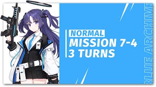 [ Blue Archive ] Mission 7-4 Normal 3 Turns