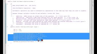 DEMO JAVA TUTORIAL ARITHMETIC OPERATORS ECLIPSE