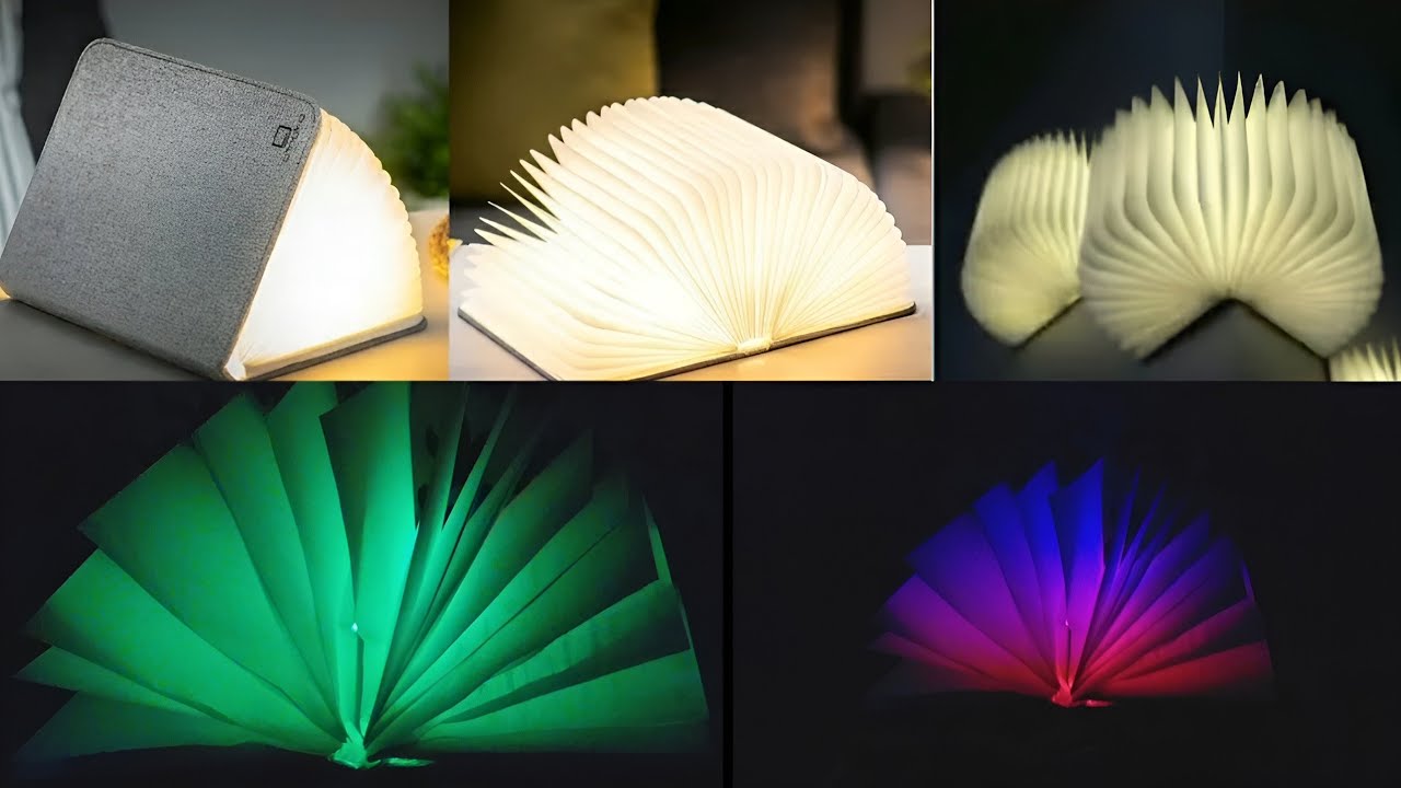 Book Lamp How To Make Led Book Lamp Diy Foldable Led Book Lamp Youtube