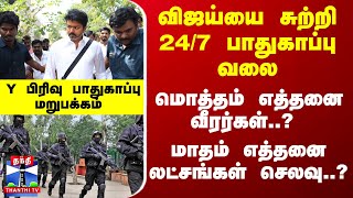 விஜய்யை சுற்றி மொத்தம் எத்தனை வீரர்கள்..? எத்தனை லட்சங்கள் செலவு..? Y பிரிவு பாதுகாப்பு - மறுபக்கம்