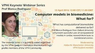 VPHi webinar - Computer models in biomedicine: What for?