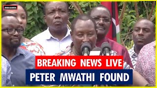 LIVE - ABDUCTED former Limuru MP Peter Mwathi speaks after Chaos in Burial attended by Gachagua