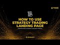 how to use binance strategy trading to trade like a pro