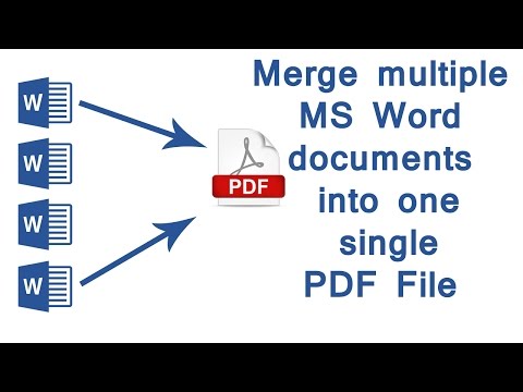 How to merge multiple MS Word documents into one single PDF File (One after another)