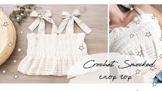 DIY / Crochet Smocked / Shirred Crop Top - Tutorial