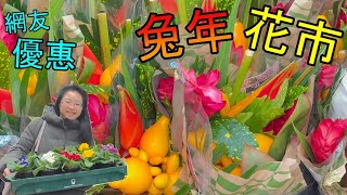 紅寶石花廊 兔年🐇花市🎉網友享優惠🎁串串金🍂銀柳🌿迎春花🌼五代同堂🌻大吉樹🌿鴻運當頭🥀迷你蘭花💐Lunar New Year Market (字幕 / Caption)