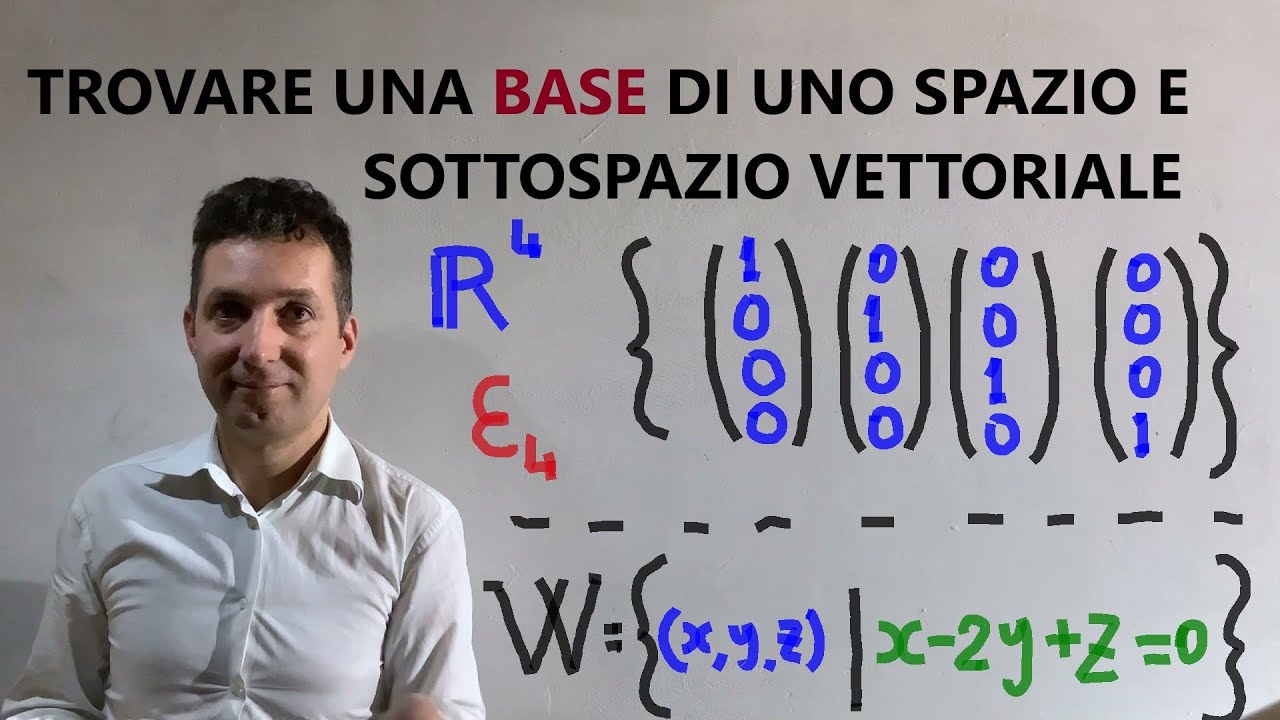 Come Trovare Una Base E Dimensione Di Uno Spazio -sottospazio ...