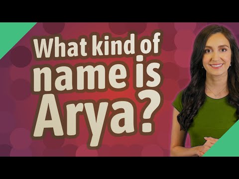 Is Arya good name?
