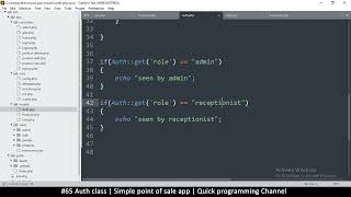 #65 Auth class | Simple point of sale app in php & javascript | Quick programming tutorial