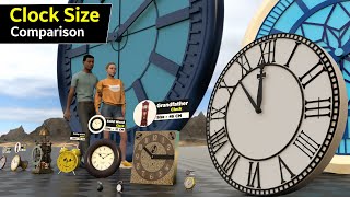 Clock dial Size Comparison | Clock Tower Size faces| world largest clock