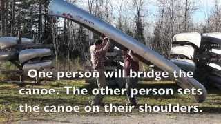 How to portage a canoe