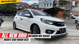 ALL NEW BRIO 2021 PUTIH NIH BOS ! MODIFNYA BIKIN YANG LAIN KEPENGEN JUGA | SINAR GALAKSI VARIASI