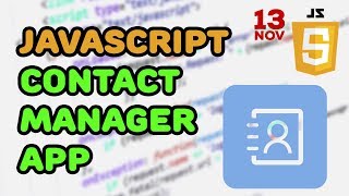 HTML5 & JavaScript Contact Manager