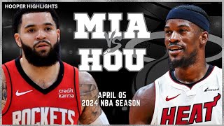 Miami Heat vs Houston Rockets  Game Highlights | Apr 5 | 2024 NBA Season