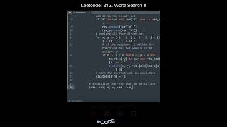 Leetcode 212. Word Search II in Python | Python Leetcode | Python Coding Tutorial | Python Code ASMR