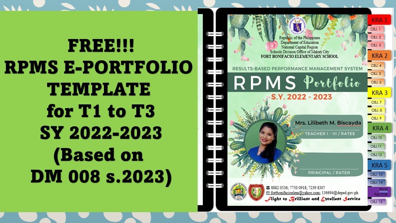 RPMS E-PORTFOLIO TEMPLATE FOR PROFICIENT TEACHERS SY 2022 2023 - YouTube