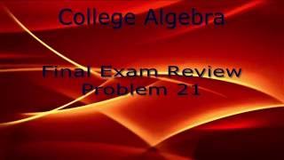 Final Review Problem 21