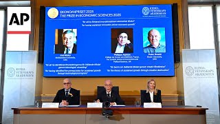 Nobel prize in economics goes to 3 researchers for explaining innovation-driven economic growth