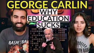 LEBANESE REACT TO GEORGE CARLIN: EDUCATION CLIP 🤔 | COMEDY (reaction + thoughts)!!