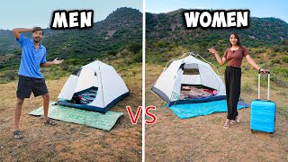 24 hours Man vs Woman Camping challenge ⛺