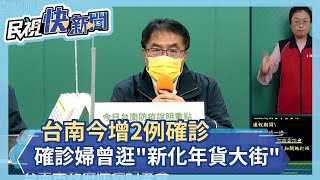 快新聞／台南確診+2！ 1婦接觸高雄個案染疫「曾逛新化年貨大街」－民視新聞