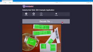 DataSymbol Image File Decoding with Web SDK