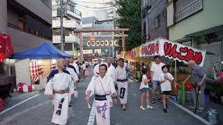 佃睦会　佃連合町会　参拝式へ　令和５年　佃住吉神社例大祭