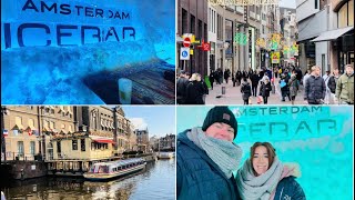 Amsterdam! ICE BAR, Market Shopping, Kalverstraat \u0026 Dutch Pancakes! ❄️