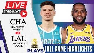041421 NBA Live Stream: Los Angeles Lakers vs Charlotte Hornets | FULL GAME HIGHLIGHTS | Top 5 Plays
