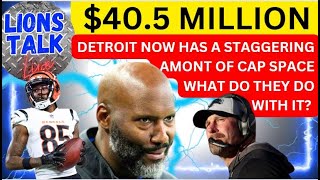 LIONS TALK LIVE - $40.5 MILLION CAP SPACE AVAILABLE. WHAT DOES DETROIT DO WITH IT?