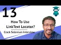 Selenium Interview Questions & Answers - 13. How to Use Link Text Locator?