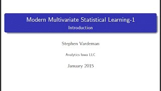 Statistical Learning Introduction-A (Module1)