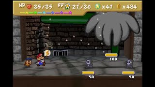 地下道のボス ブラックゲッソー降臨 paper mario master quest (41)