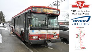 [TTC] 32C Eglinton West Ride Video | Orion VII OG HEV 1005